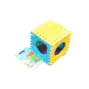 A &E Cages Nibbles Small Animal Loofah Chew Toy Cube; 1ea