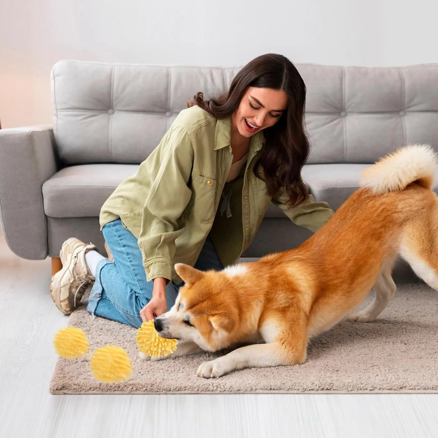 BABORUI Interactive Dog Toys, Electric Dog Ball Toy with Cover, Automatic Dog Toys to Keep Them Busy, Moving Dog Enrichment Toys for Small/Medium/Large Dogs (Large Orange)