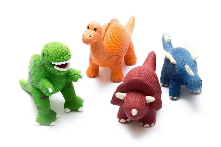 Best Years Ltd My First Natural Rubber Triceratops Teether and Bath Toy