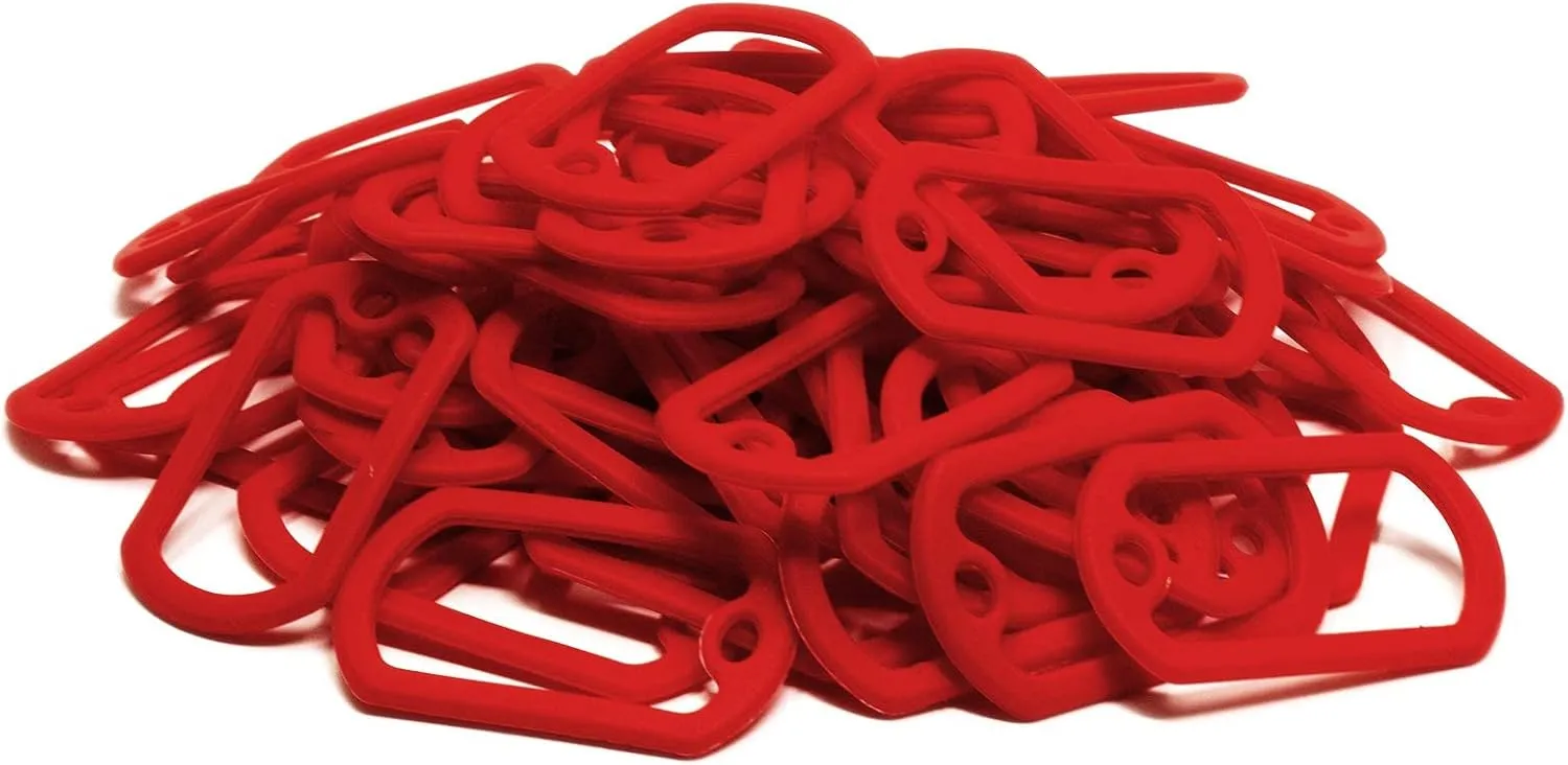 Bulk Military GI Dog Tag Silencer Rubber Silicone Cover, Red, 25 pc