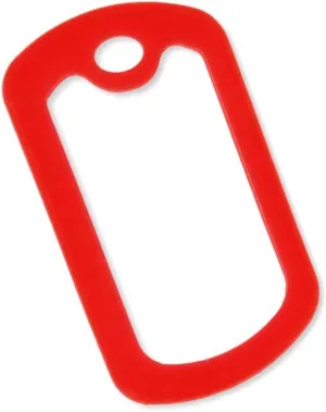 Bulk Military GI Dog Tag Silencer Rubber Silicone Cover, Red, 25 pc