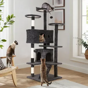 Cat Tree Multi-Level Cat Tower, Stable Cat Tree Tower with Sisal-Covered Scratching Posts, Cat Condo Cat Tree for Large Cat, Heavy Duty Cat Trees Cat Towers Cat Condos for Indoor Large Cats