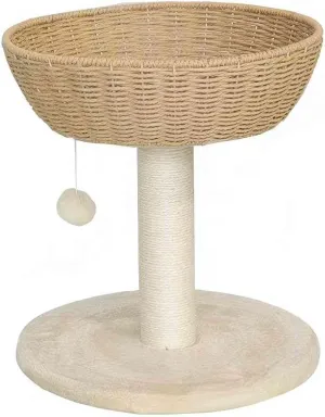 Cat Tree Tower,Handwoven Large Nest,Woven Rattan Cat Condo, Cat Bed,Suitable for Cats Weighing Up to 20 Pounds