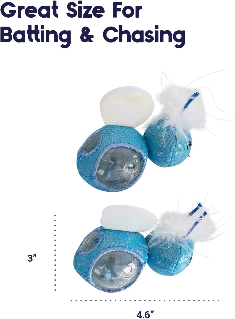 Catstages Firefly Treat Stuffer Glow-in-The-Dark Cat Toy - 2 Pack