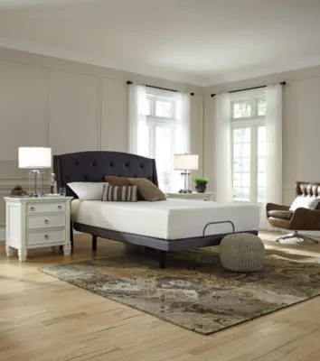 Chime 12 Inch Memory Foam King Mattress in a Box with Head-Foot Model Better King Adjustable Base
