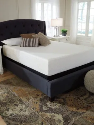 Chime 12 Inch Memory Foam King Mattress in a Box with Head-Foot Model Better King Adjustable Base
