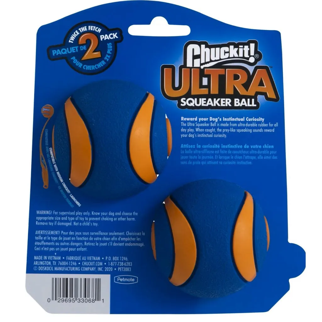 Chuckit! Ultra Squeaker Ball Toy For Dogs, Medium