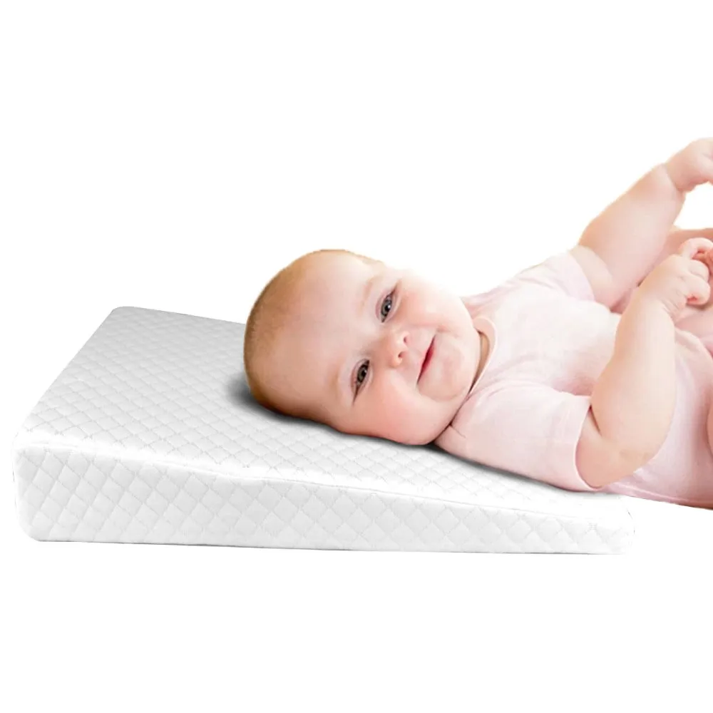 Cotton Home Smooth Wedge Memory Foam Pillow Anti-stress Fabric White