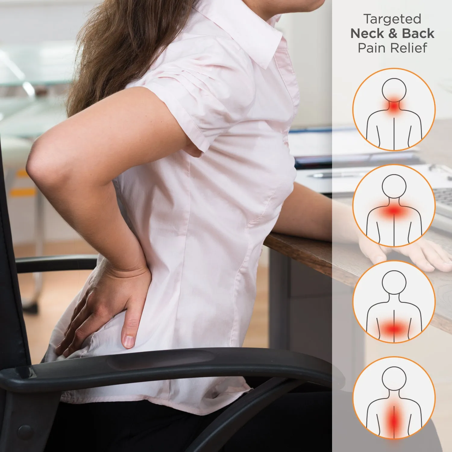 Dr Relief by SUNAID Extra Large Full Back Shoulders and Neck Heating Pad 24" x 33" Fast Heating Wrap with Auto Shut Off for Back, Neck and Shoulder, Abdomen, Waist Pain Relief, Dry/Moist Option (Navy)