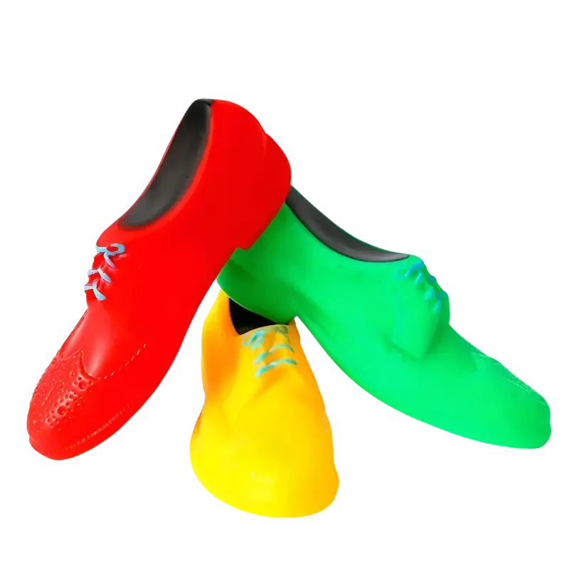 DURABLE SQUEAKY SHOE RUBBER CHEW TOY