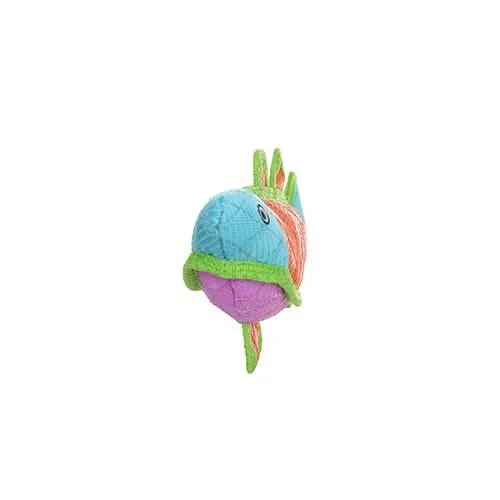 DuraForce Fish Dog Toy, Blue Orange Pink