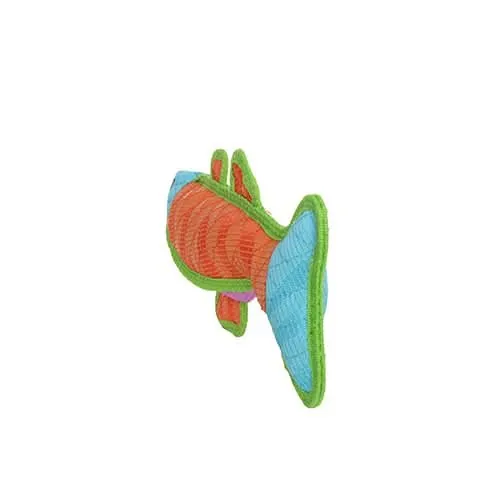 DuraForce Fish Dog Toy, Blue Orange Pink