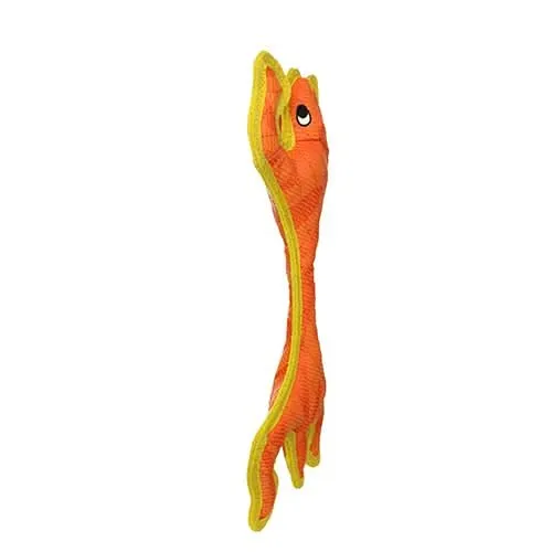 DuraForce Lizard Tiger Dog Toy, Orange-Yellow