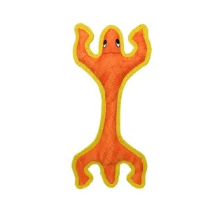 DuraForce Lizard Tiger Dog Toy, Orange-Yellow