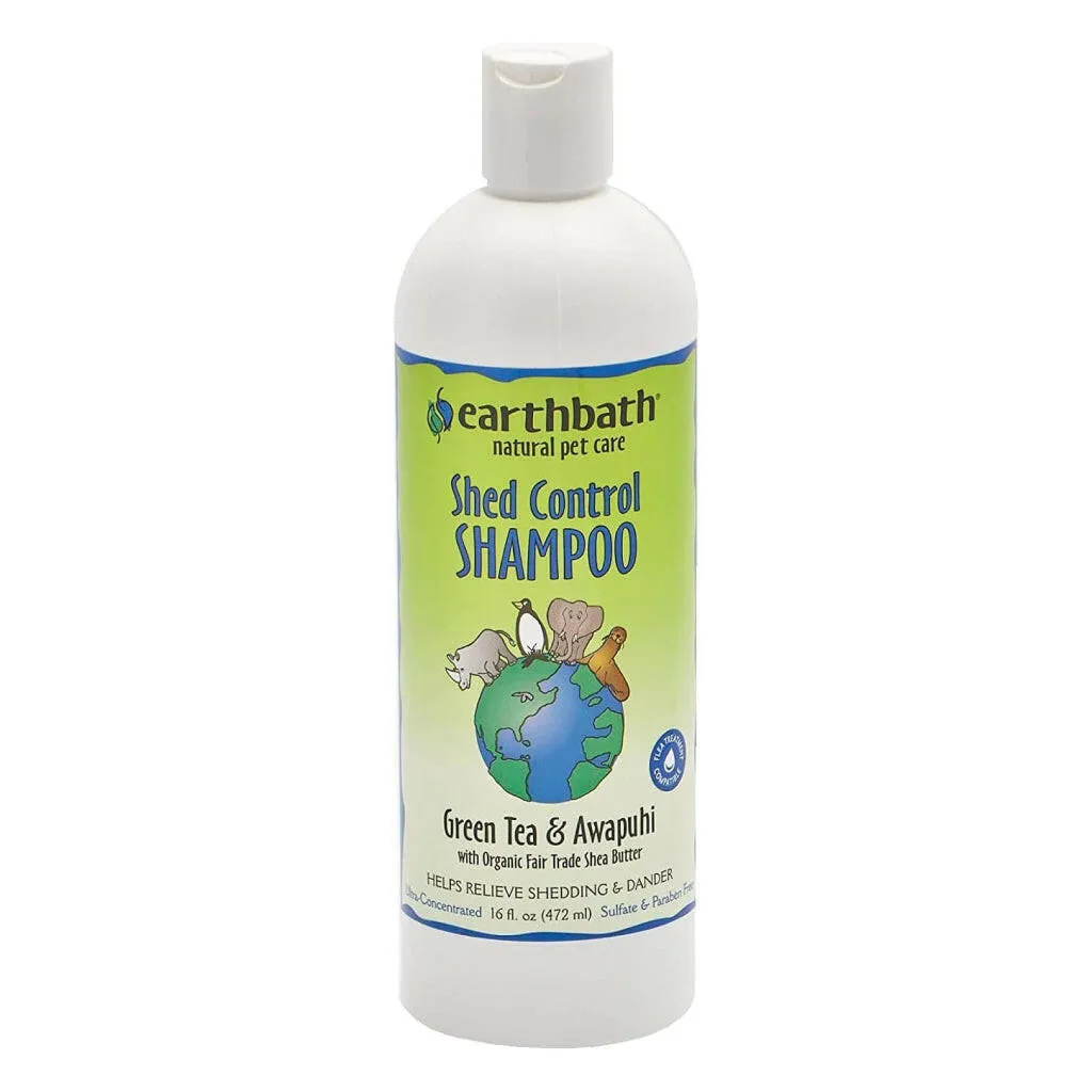 Earthbath Shed Control Green Tea & Awapuhi Shampoo for Dogs & Cats