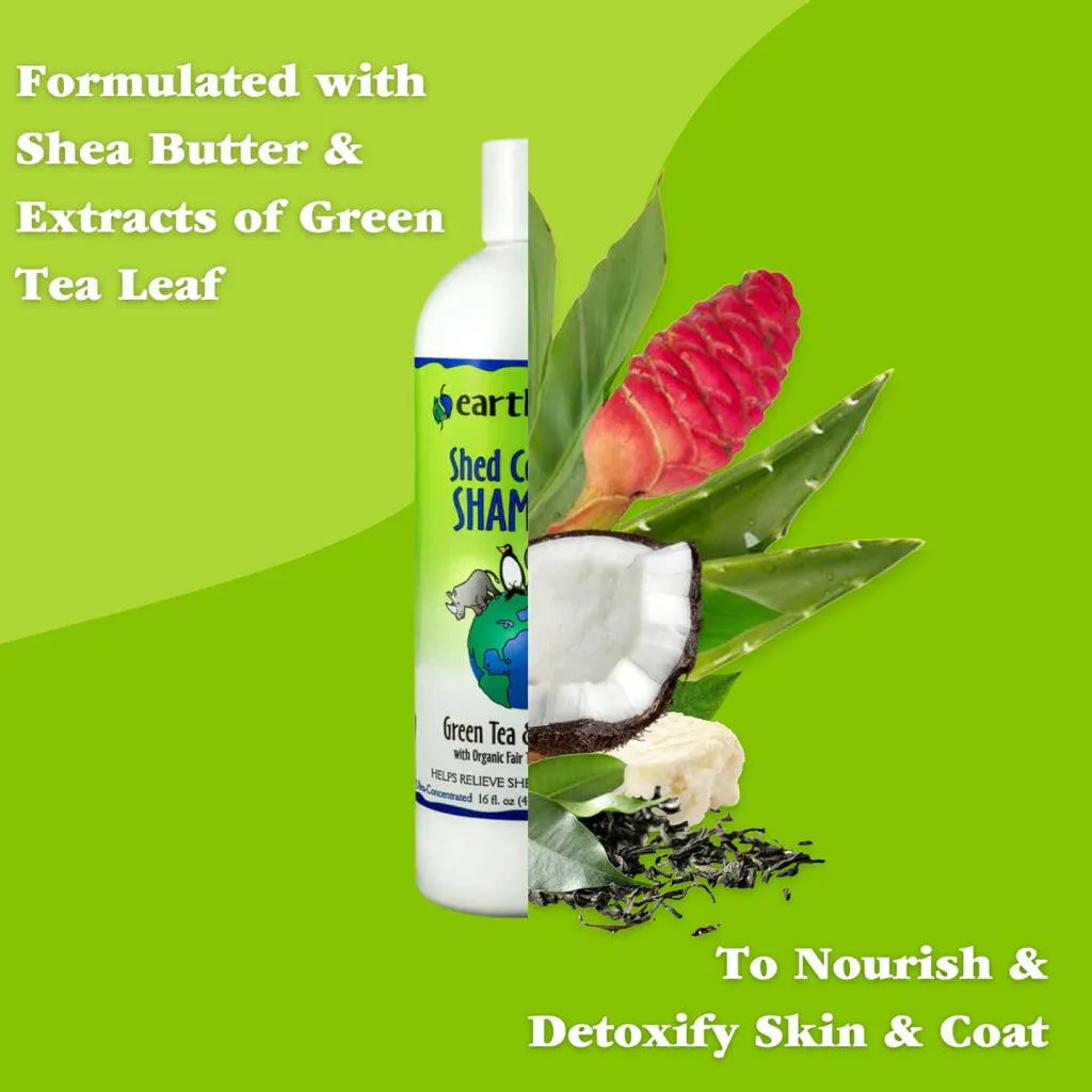 Earthbath Shed Control Green Tea & Awapuhi Shampoo for Dogs & Cats