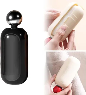 Enjoy Portable Lint Roller, 2025 New Reusable Mini Lint Roller Pet Hair Remover Lint Roller, Upgrade 2 In1 Washable Lint Remover Pet Hair Remover for Travel Office Home (1, Black)