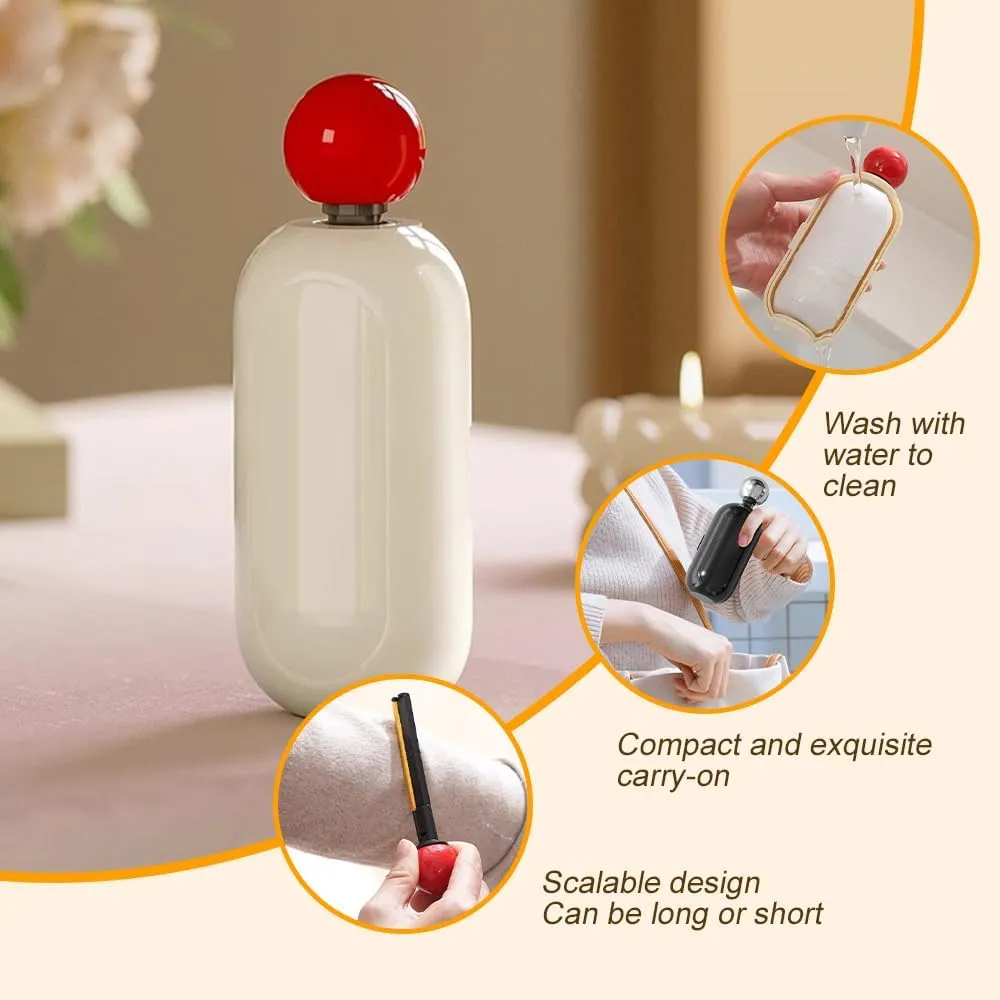 Enjoy Portable Lint Roller, 2025 New Reusable Mini Lint Roller Pet Hair Remover Lint Roller, Upgrade 2 In1 Washable Lint Remover Pet Hair Remover for Travel Office Home (1, Black)