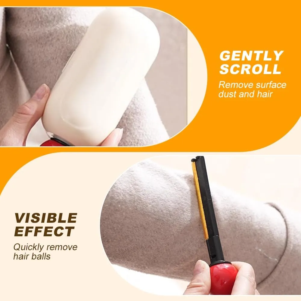 Enjoy Portable Lint Roller, 2025 New Reusable Mini Lint Roller Pet Hair Remover Lint Roller, Upgrade 2 In1 Washable Lint Remover Pet Hair Remover for Travel Office Home (1, Black)