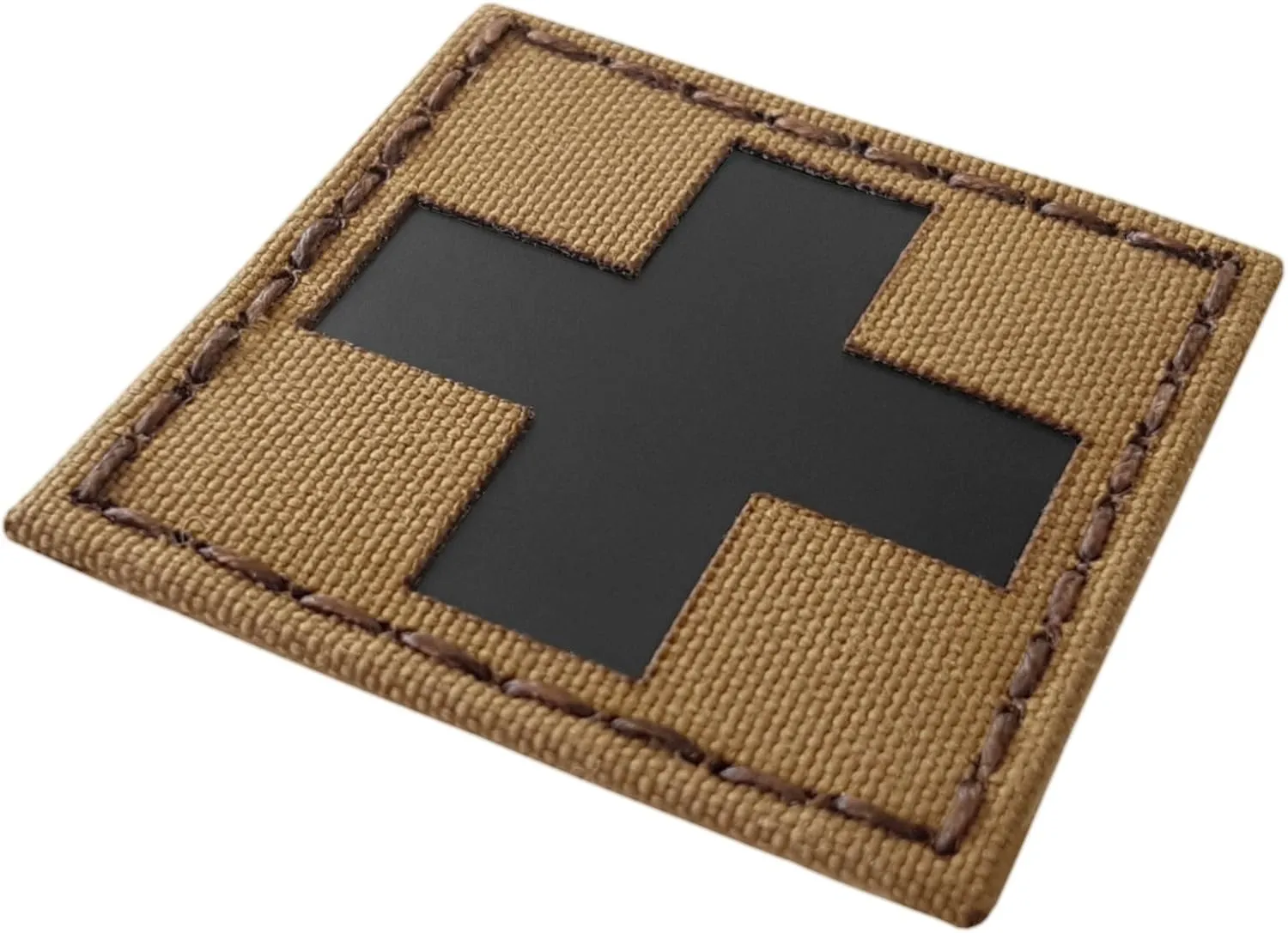 First Aid Kit IFAK IR MED Medical Cross Laser-Cut Patch Compatible with Velcro for Backpacks EMS, Patches for Bags and Tactical Hats (Coyote Brown)