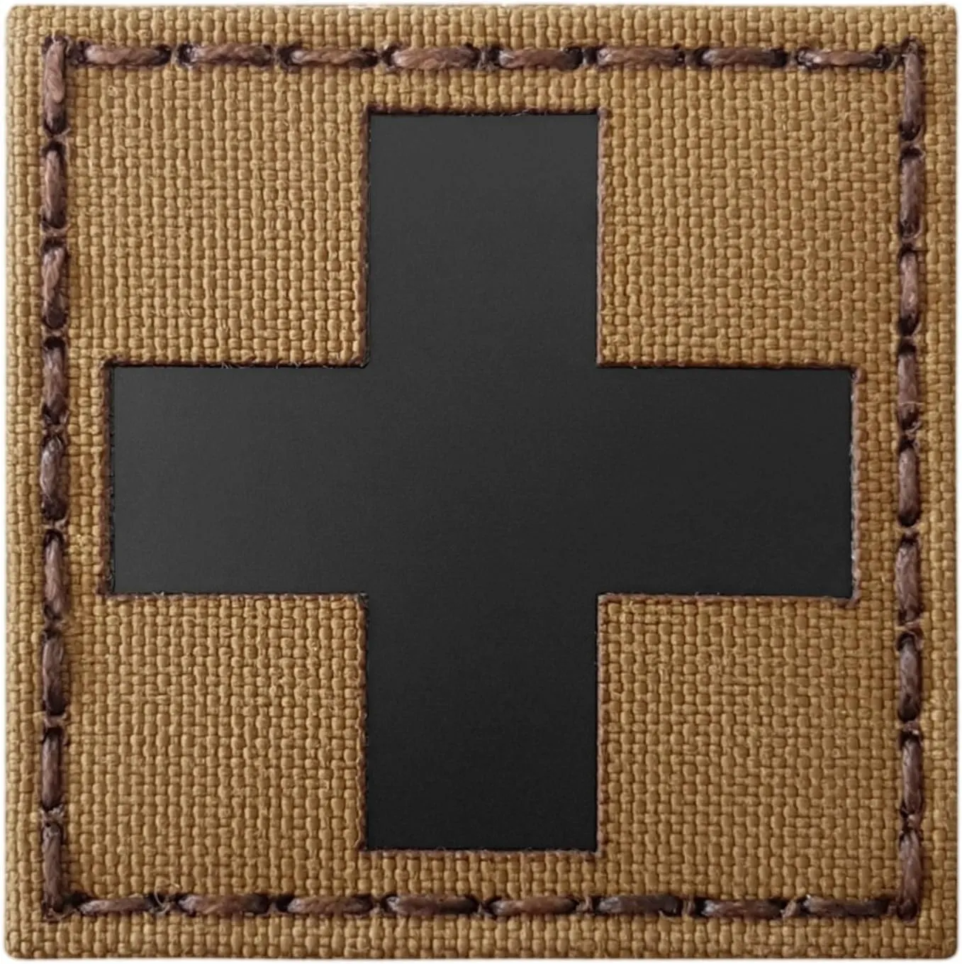 First Aid Kit IFAK IR MED Medical Cross Laser-Cut Patch Compatible with Velcro for Backpacks EMS, Patches for Bags and Tactical Hats (Coyote Brown)