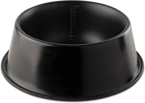 Flourish Stainless-Steel Dog Bowls | Extra Thick, Durable Pet Bowl | Non-Slip Silicone Base, Easy to Measure, Pet Bowls for Kibble & Water | for All Kind of Dogs & Cats (Black-112 Ounces) Large