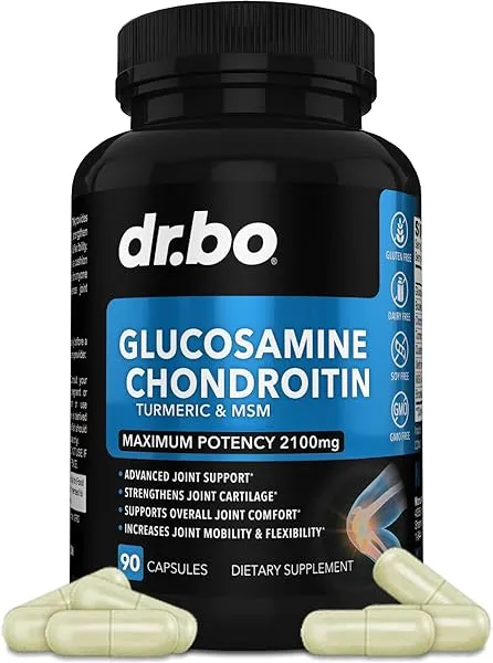 Glucosamine Chondroitin MSM Turmeric - Joint Health Supplement 2100mg Knee Bone & Joints - Joint Support Supplement Pills Advanced Glucosamine Sulfate Capsules Joint Supplements for Men Women Adults in Pakistan