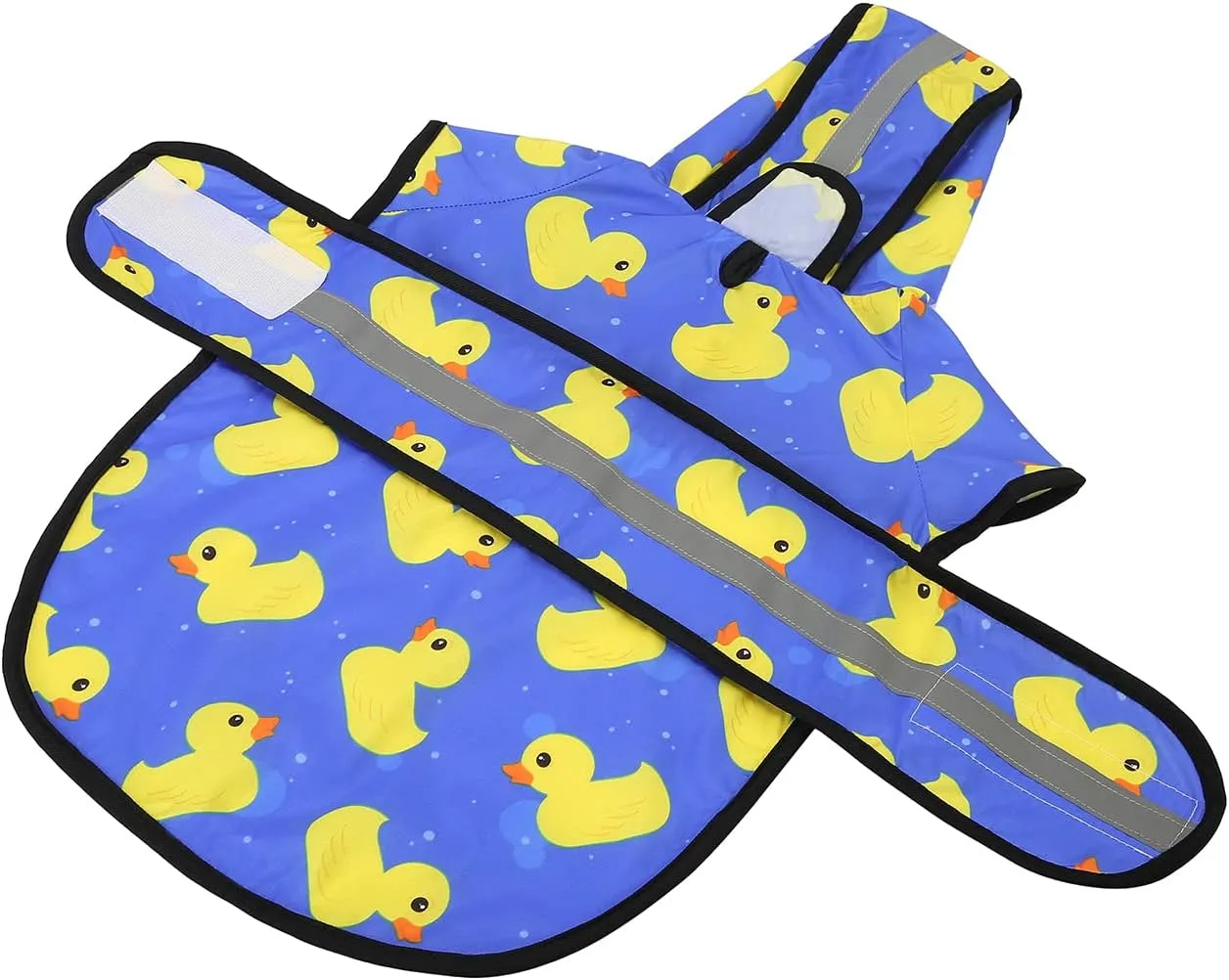 HDE Dog Raincoat Hooded Slicker Poncho for Small to X-Large Dogs and Puppies Rubber Ducks - M