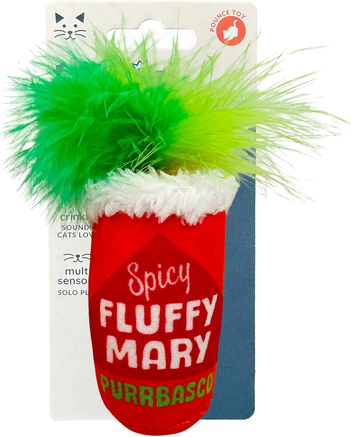 Huxley & Kent Plush Cat Toy - Fluffy Mary - Snack Attack Strong Catnip and Crinkle Filled Cat Toy - Kittybelles
