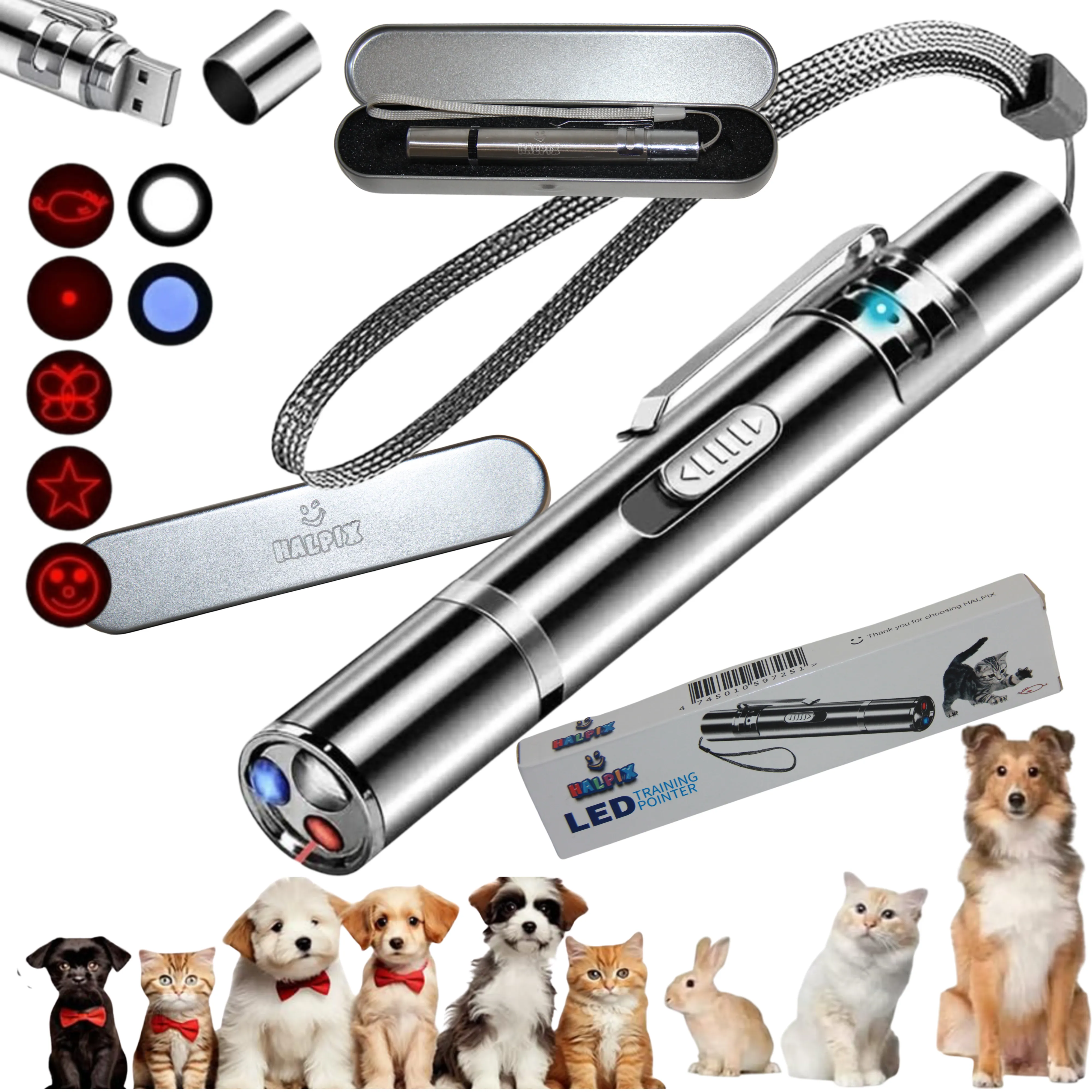 Interactive Laser Toy for Cats, Dogs and Pets Halpix Laser Toy