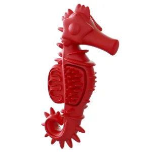 Jeffers Red Seahorse Chew Toy, Small