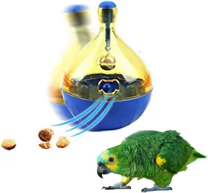 Litewoo Parrot Foraging Toys Tumbler Ball with Bell, Intelligence Train Interactive Puzzle Treat Tumbler Ball for Bird Parrot Budgie Parakeet Cockatiel Cockatoo