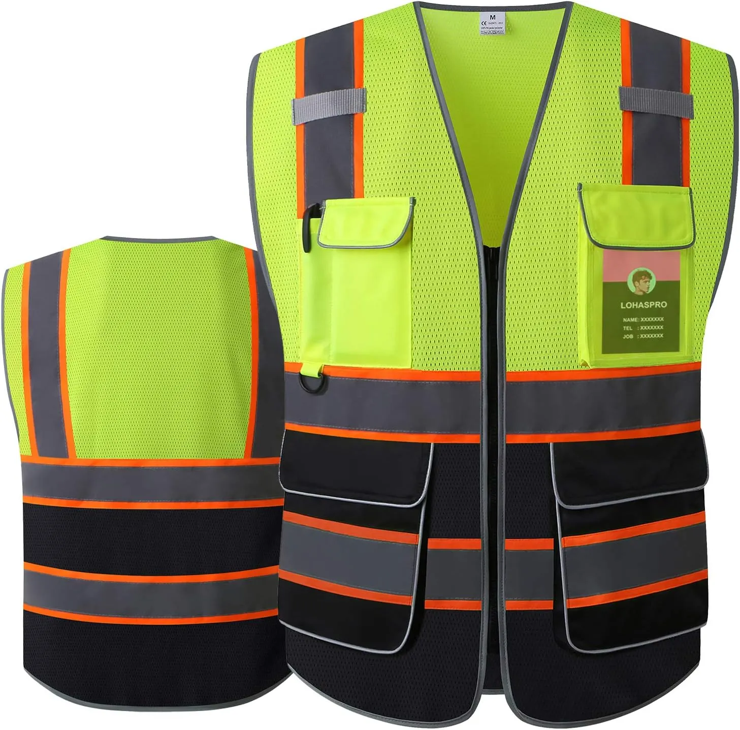 LOHASPRO Safety Vest High Visibility - Mesh Reflective Vest with Pockets for Men & Women - ANSI/ISEA Standards