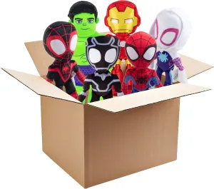 Marvel Spidey & His Amazing Friends 8" Plush Mystery Blind Box 3-Pack - Receive 3 of 6 Assorted Character Figures - Officially Licensed - Suprise Stuffed Animal Toy - Spider-Verse Gift for Kids