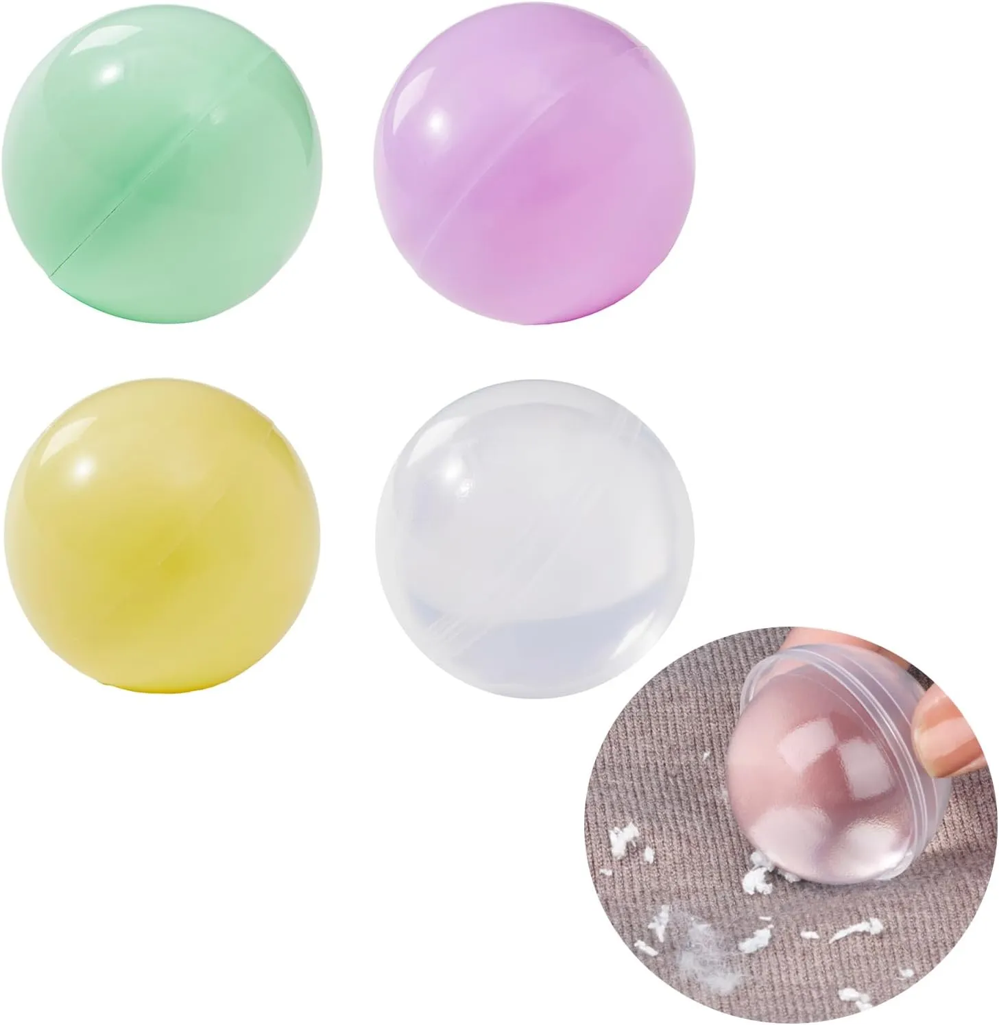 Mini Travel Lint Roller Balls - Washable, Reusable, Travel-Size - Effortless Dust, Fuzz, and Fur Removal for Clothes 4PCS