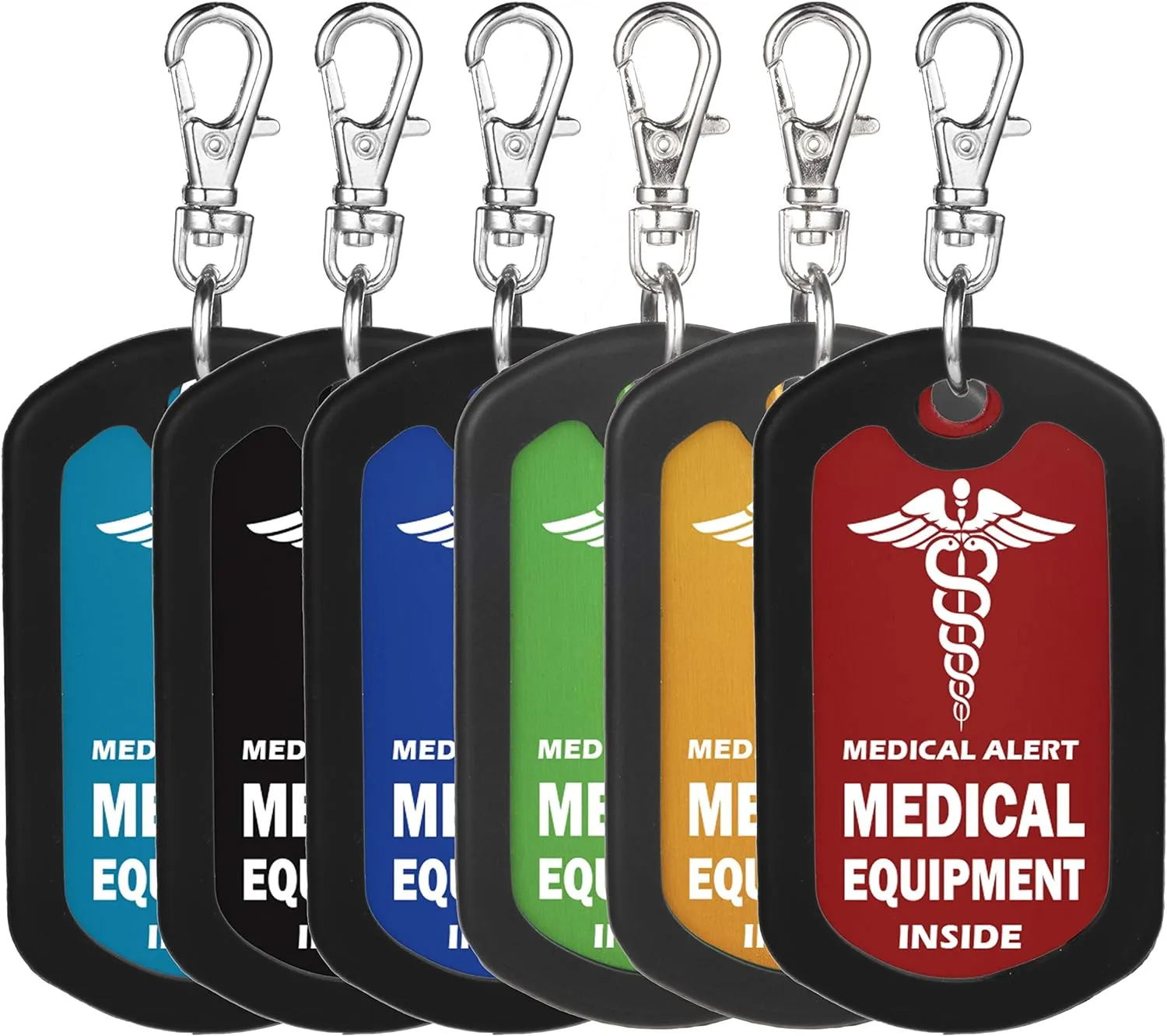 mnmoom Medical Equipment Luggage Tag Medical Alert Zipper Pull Bag Tag (Red)