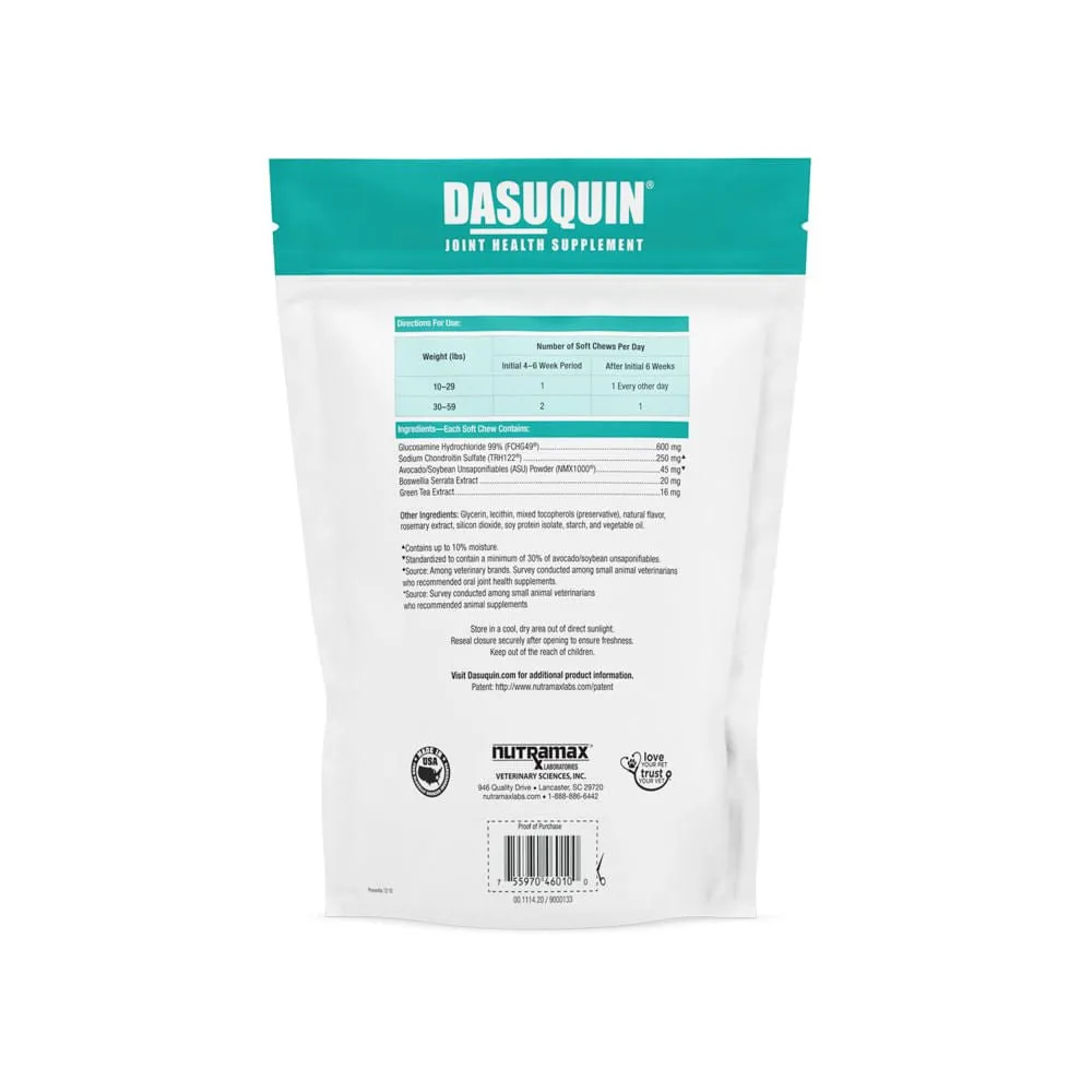 Nutramax Dasuquin for Dogs, Joint Health Supplement, Glucosamine, Chondroitin, ASU and More, Soft Chews