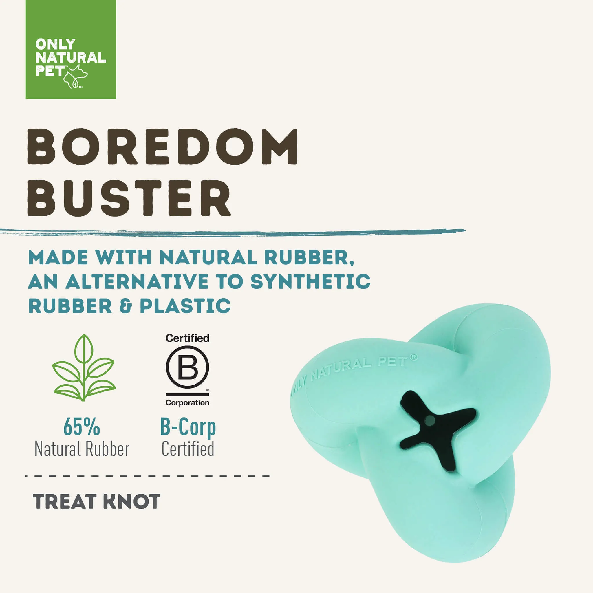 Only Natural Pet Natural Rubber Boredom Buster Treat Stuffer Dog Toys