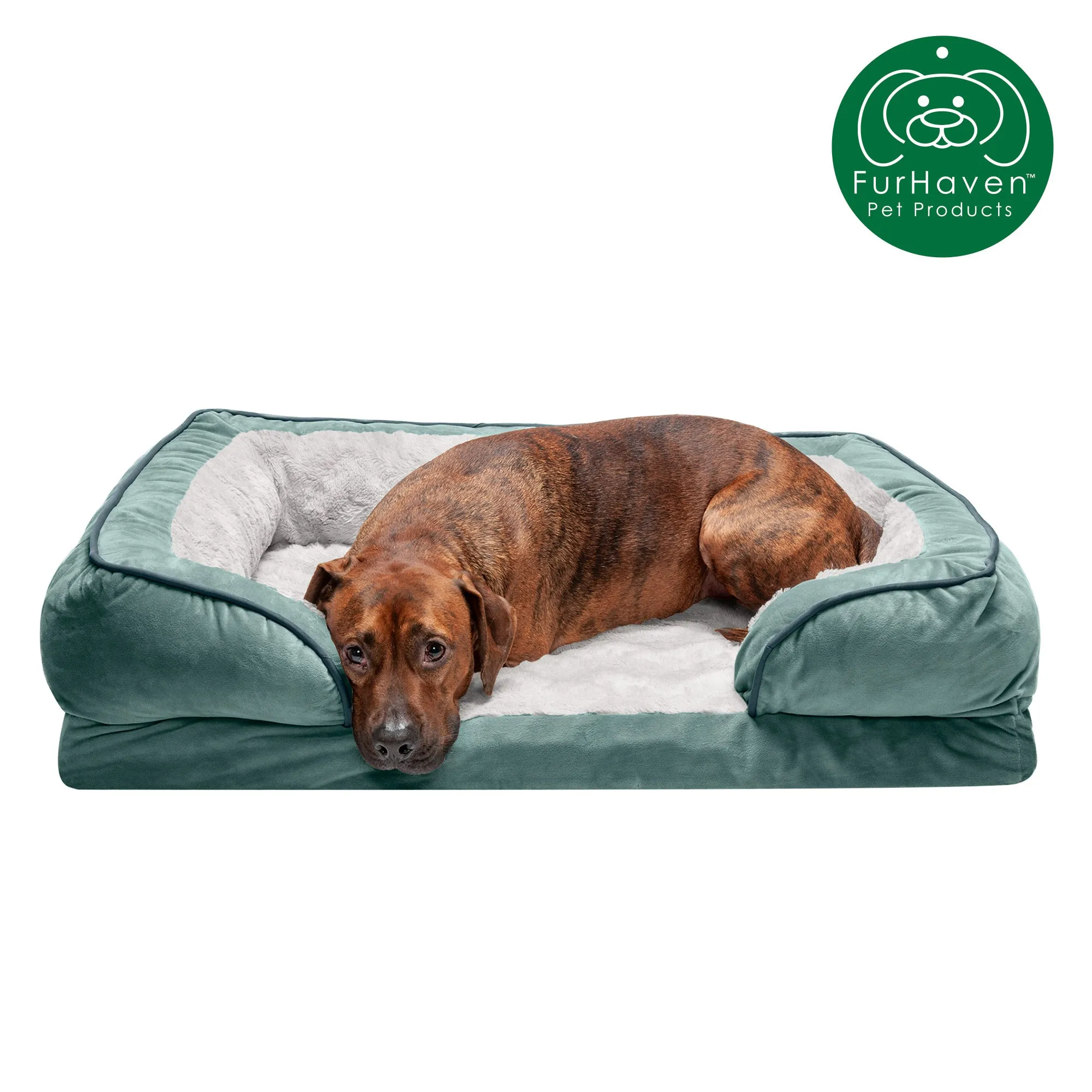 Perfect Comfort Velvet Waves Sofa-Style Couch Pet Bed
