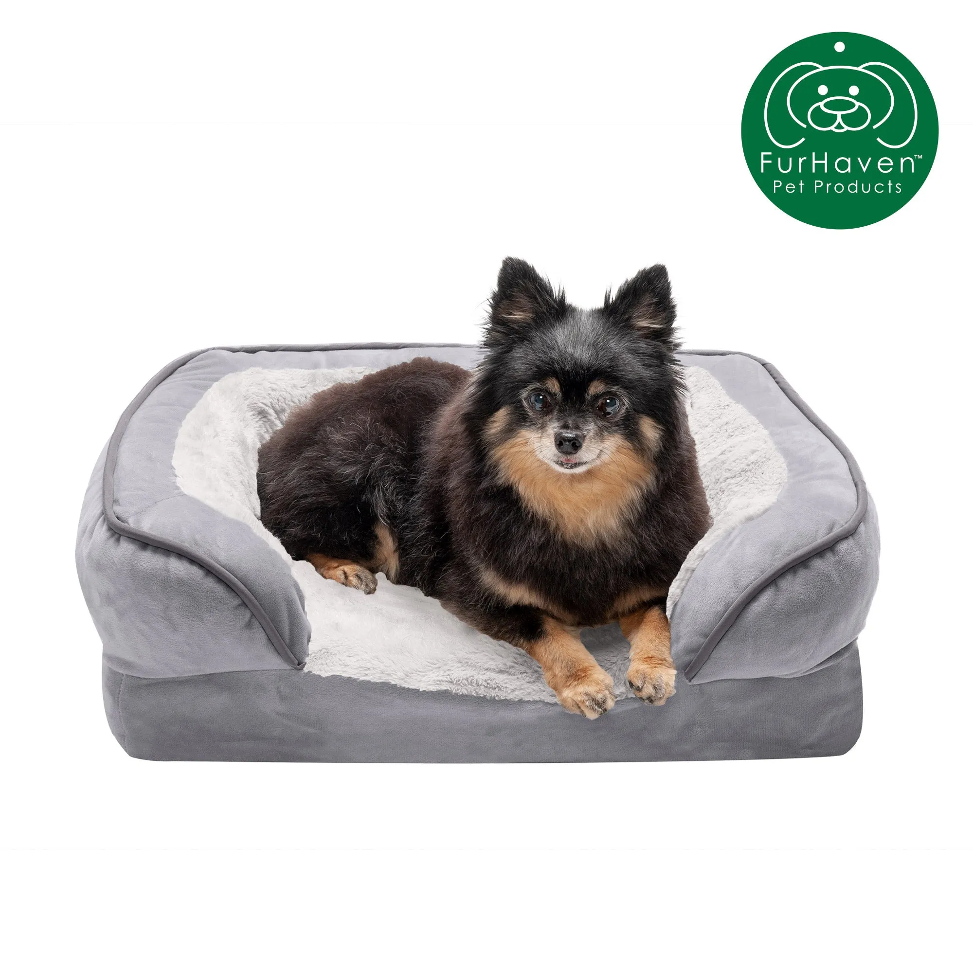 Perfect Comfort Velvet Waves Sofa-Style Couch Pet Bed