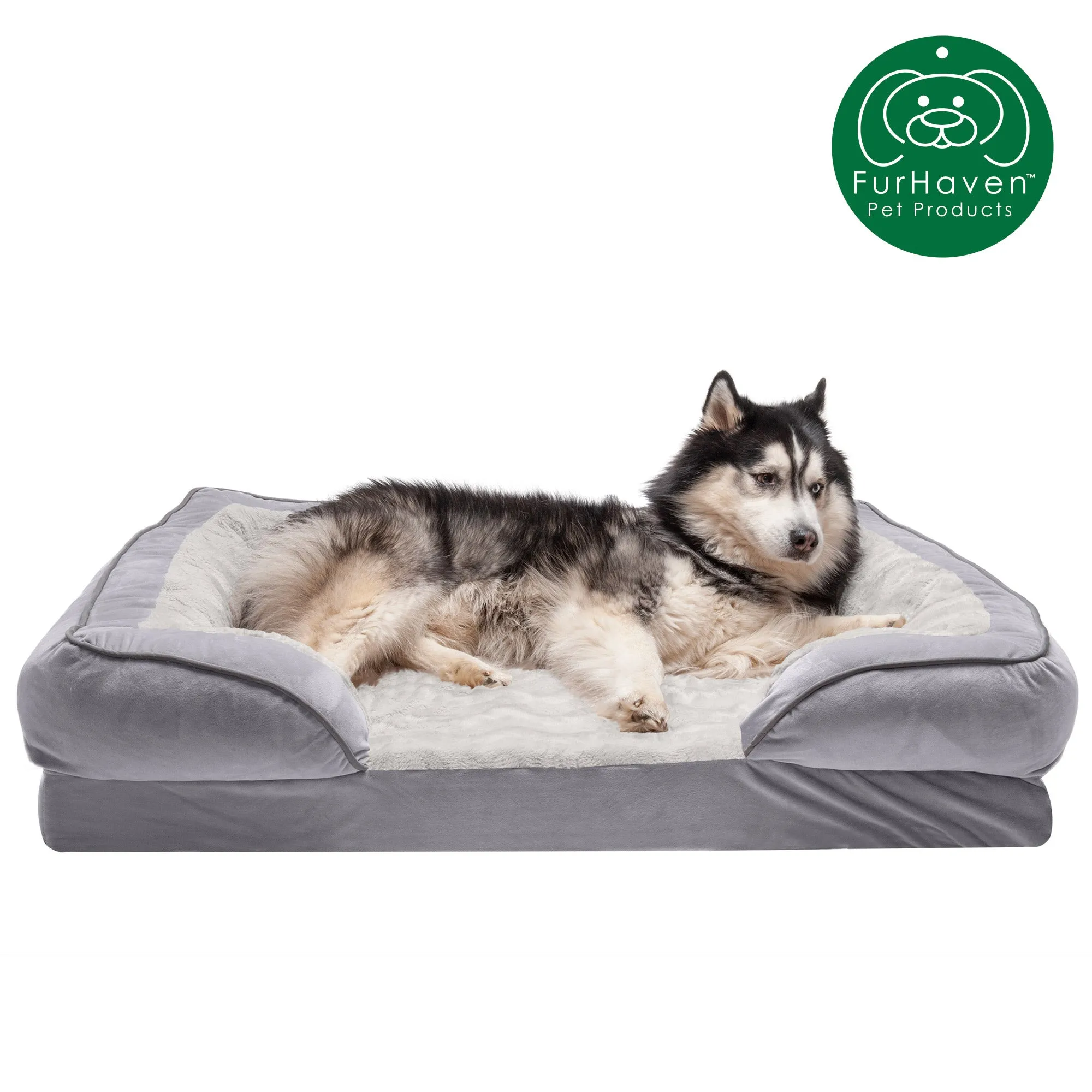 Perfect Comfort Velvet Waves Sofa-Style Couch Pet Bed
