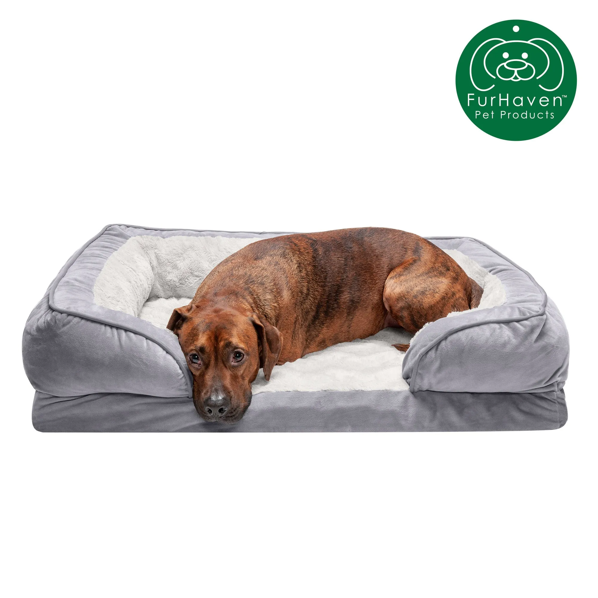 Perfect Comfort Velvet Waves Sofa-Style Couch Pet Bed