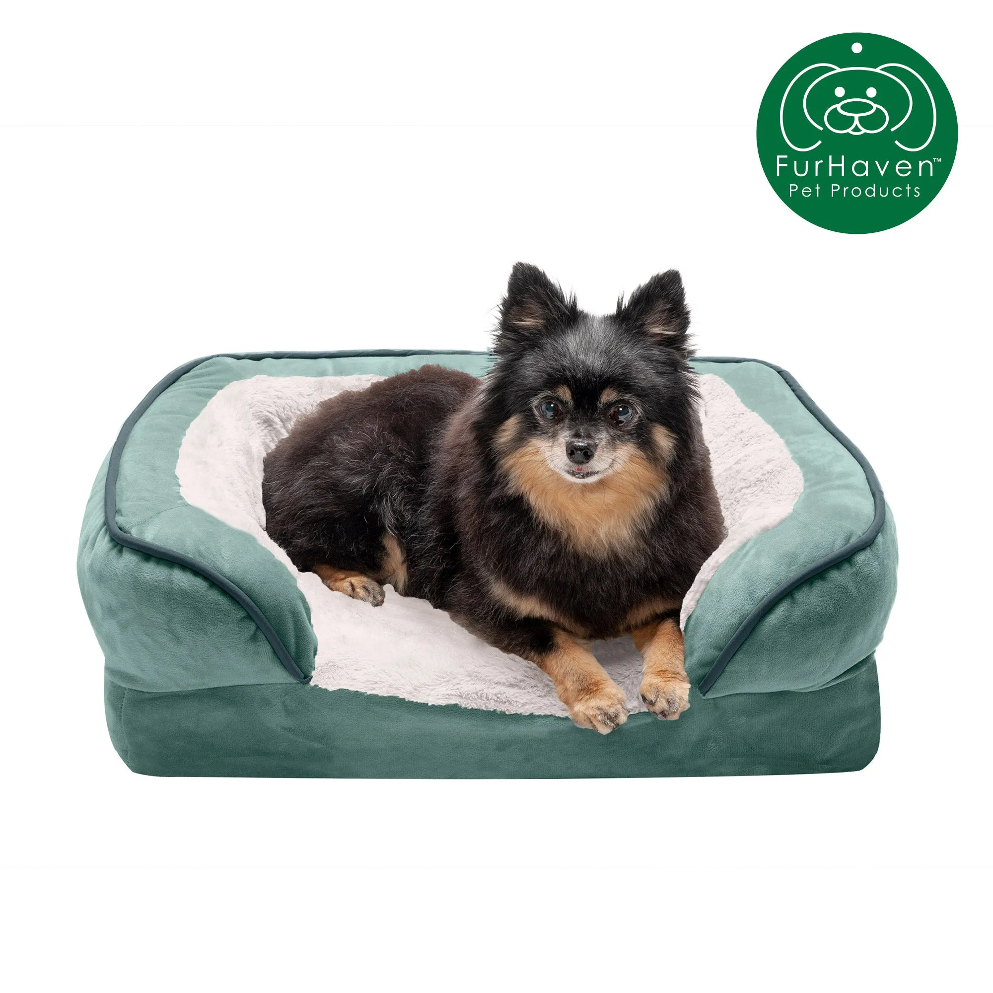 Perfect Comfort Velvet Waves Sofa-Style Couch Pet Bed