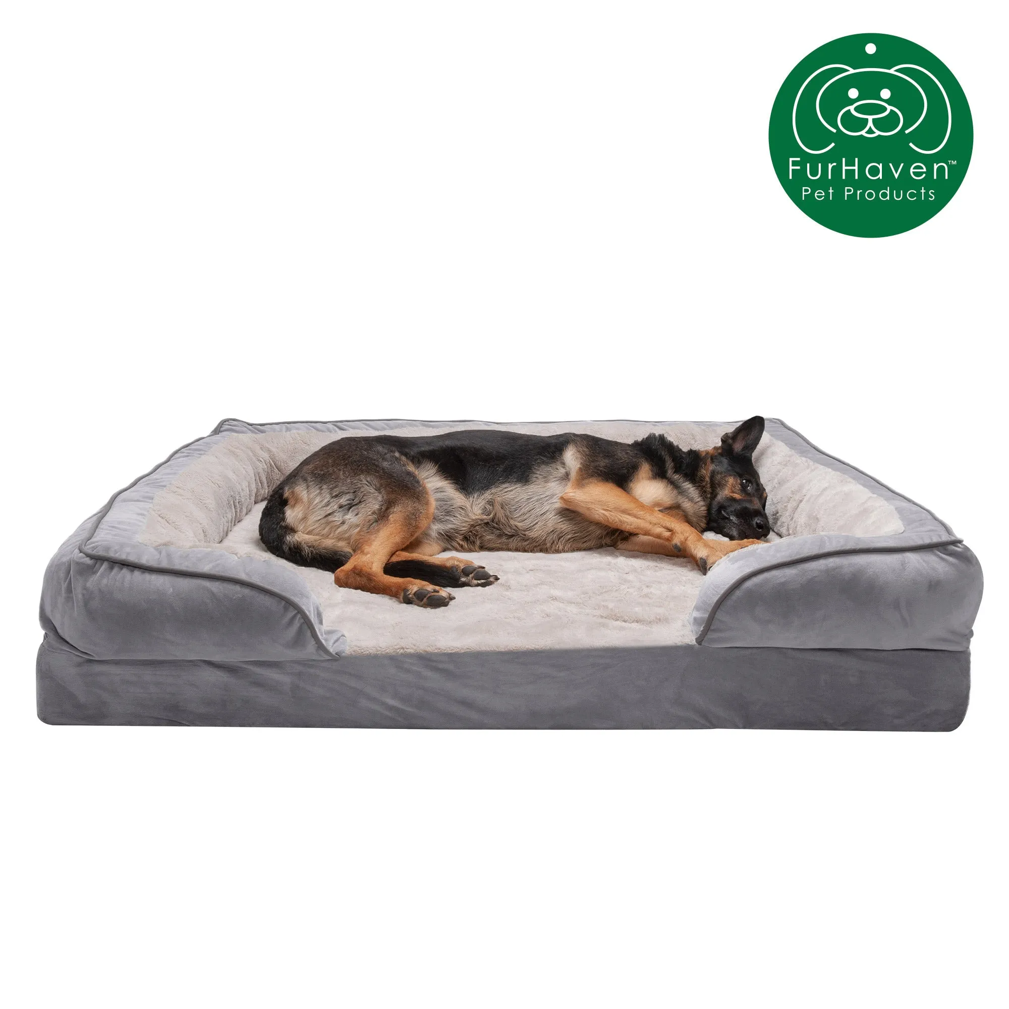 Perfect Comfort Velvet Waves Sofa-Style Couch Pet Bed