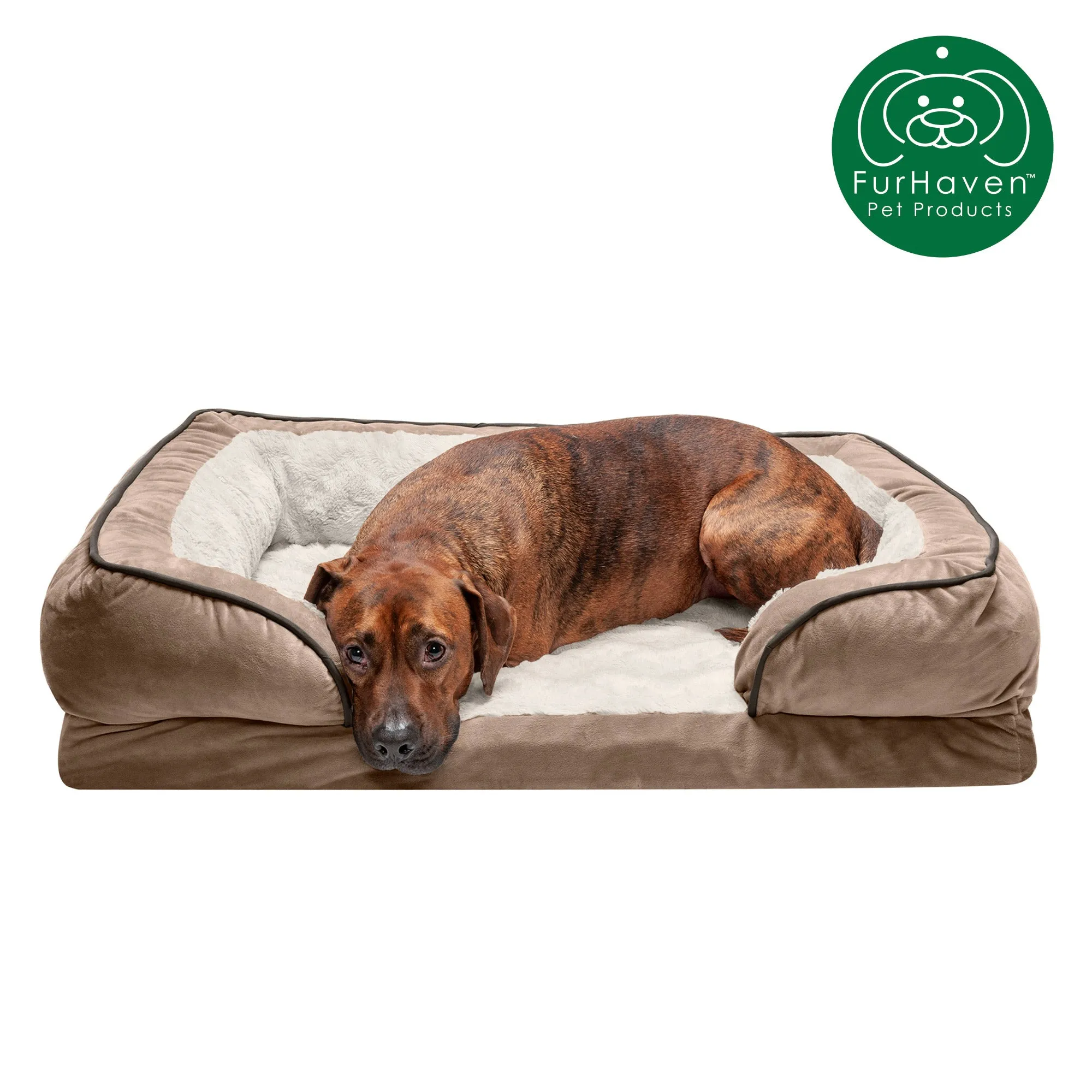 Perfect Comfort Velvet Waves Sofa-Style Couch Pet Bed