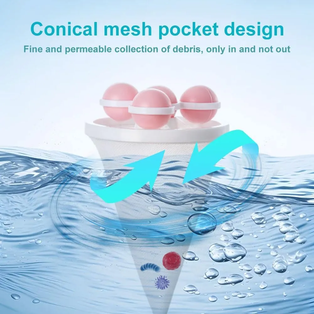 Pet Hair Laundry Catcher, 2025 New Floating Hair Filtering Mesh Removal, Lint Catcher for Washing Machine, Reusable Hair Filter Cleaning Mesh Bag Dog Cat Hair Remover for Laundry (Blue - 3PC)