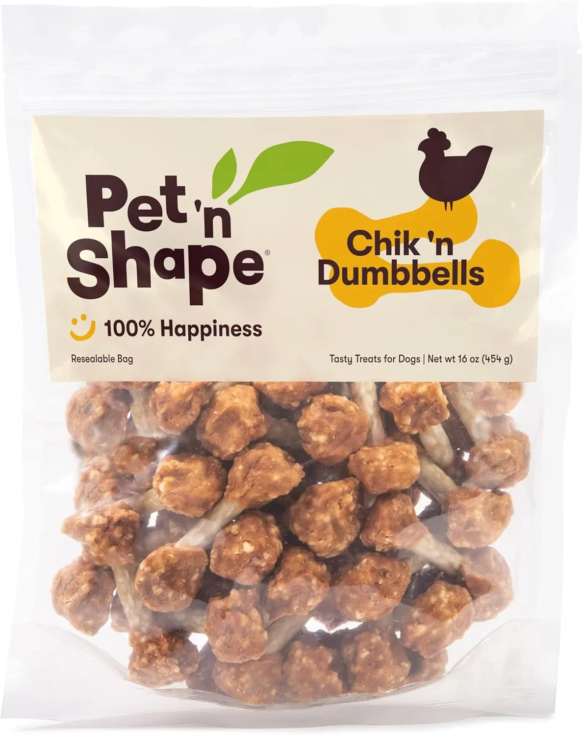 Pet 'n Shape Chik 'n Rice Dumbbells - Natural Dog Treats, Chicken, 1 Pound