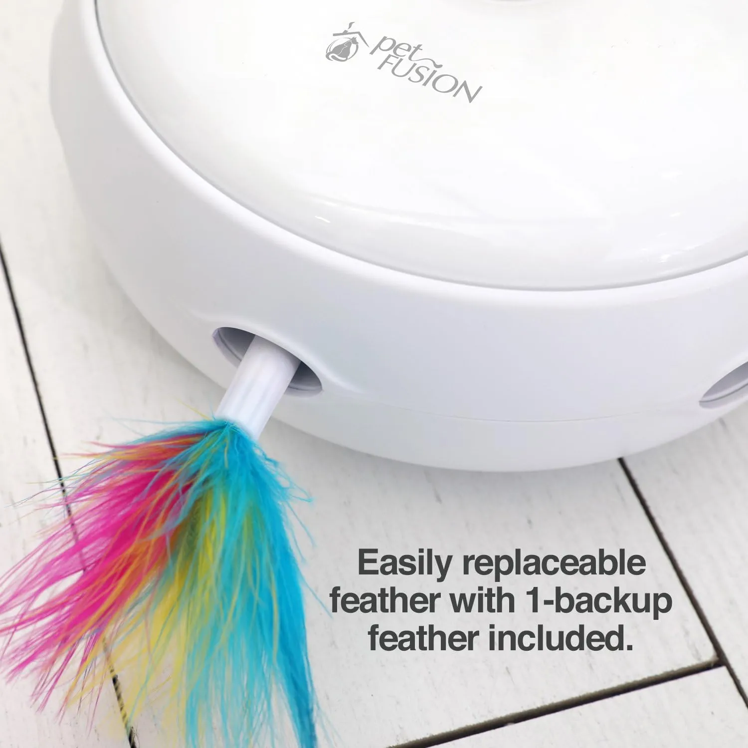 PetFusion Ambush Interactive Cat Toys for Indoor/Outdoor Activity - New & Improved Cat Feather Toys Replacement Feathers Available 12 Month Warranty