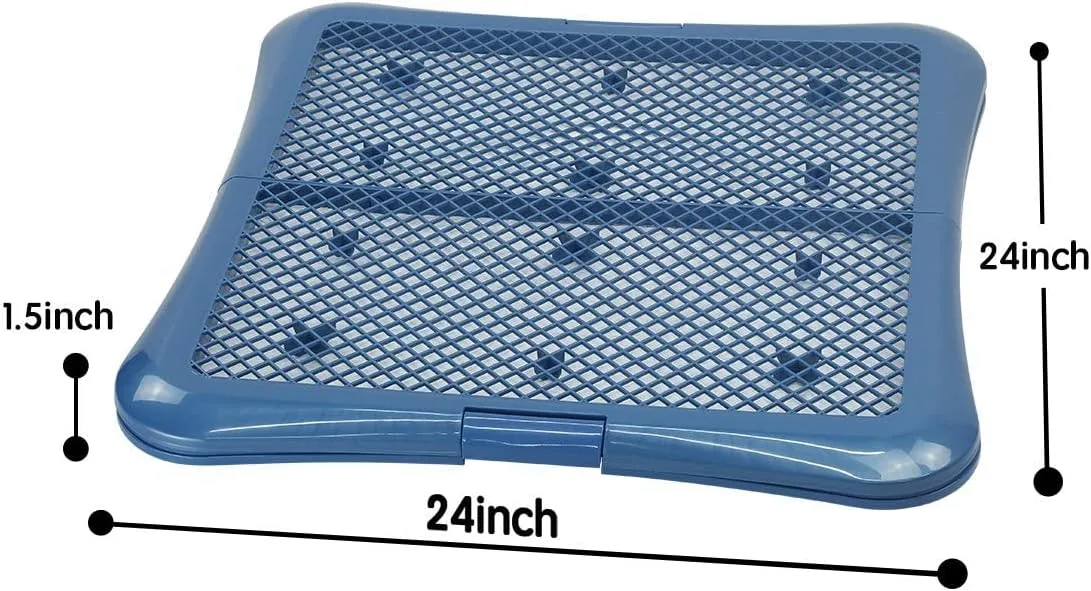 petphabet Training Pad Holder Floor Protection Dog Pad Holder Mesh Training Tray (L-24"x24")