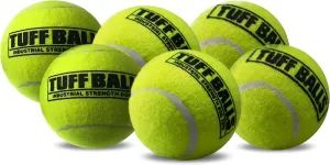 PetSport Yellow Tuff Ball - Medium Tennis Balls for Dogs, Chew Toy for Aggressive Chewers, Fetching, Natural Rubber, Certified Non-Toxic - 2.5 Inch Each (Pack of 6)